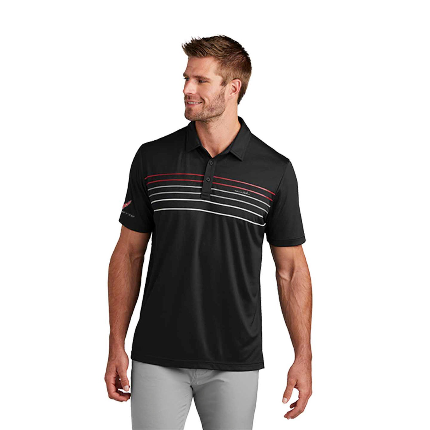 Corvette Travis Mathew Coto Performance Chest Stripe Polo