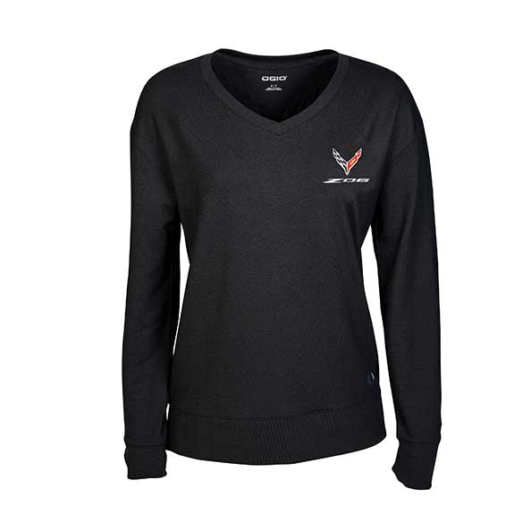 Women's 2022 Z06 Corvette Long Sleeve V-Neck T-Shirt
