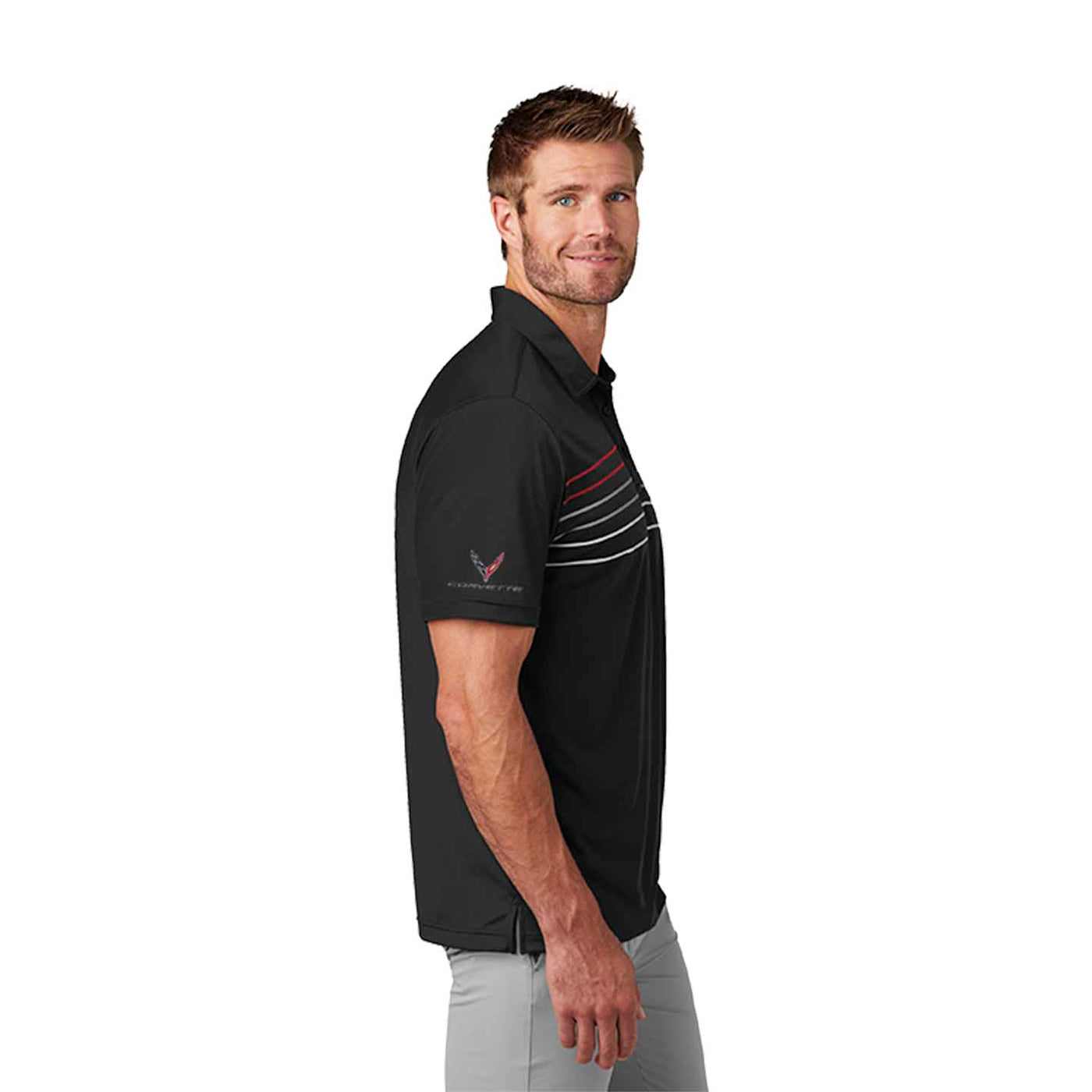 Corvette Travis Mathew Coto Performance Chest Stripe Polo