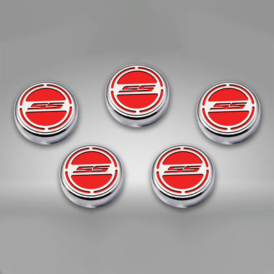 2010-2022 Camaro SS - Engine Fluid Cap Covers SS Style Automatic 5Pc