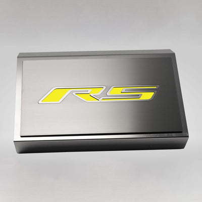 2016-2021 Camaro RS - Fuse Box Cover Polished w/Brushed  RS Top Plate - Stainless Steel