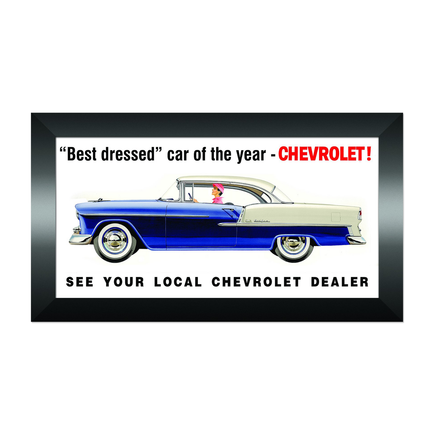 Chevrolet Vintage 1955 12x24 Framed