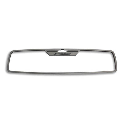 2010-2014 Camaro RS - Rear View Mirror Trim 'RS' Rectangle mirror- Brushed Stainless Steel