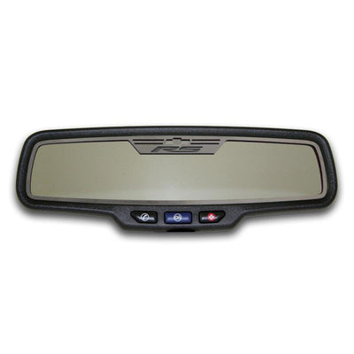 2010-2014 Camaro RS - Rear View Mirror Trim 'RS' Rectangle mirror- Brushed Stainless Steel
