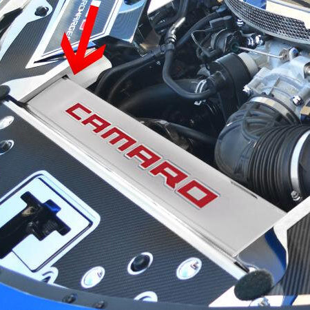 2016-2020 Camaro - Illuminated Carbon Fiber Front Header Plate CAMARO Style - LED