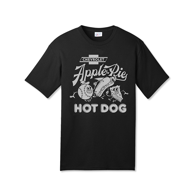 Chevy Apple Pie Hot Dog T-Shirt *Made In The USA