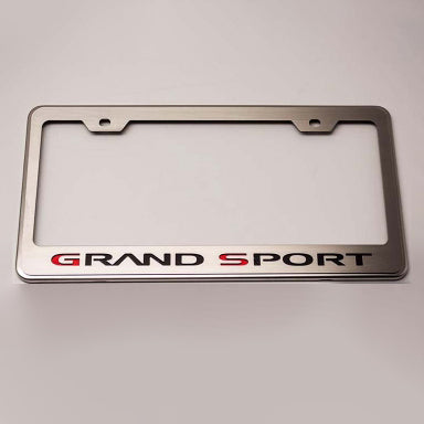 2006-2013 C6/GS Corvette - License Plate Frame Grand Sport Style - Stainless Steel