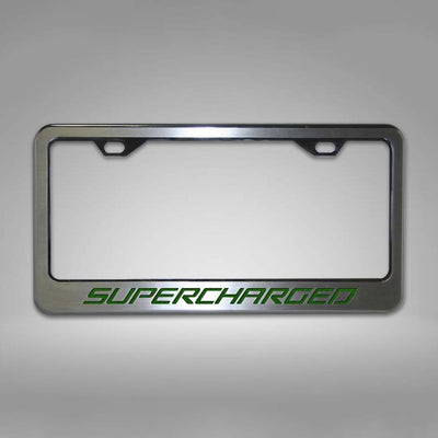 Camaro - Custom SUPERCHARGED License Plate Frame - Stainless Steel