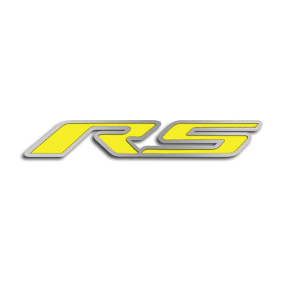 2010-2020 Camaro RS - 'RS' Hood Emblem ONLY - Brushed Stainless Steel