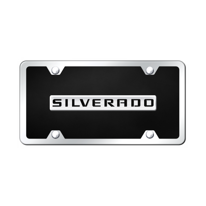 Silverado Name Acrylic Kit - Chrome on Black