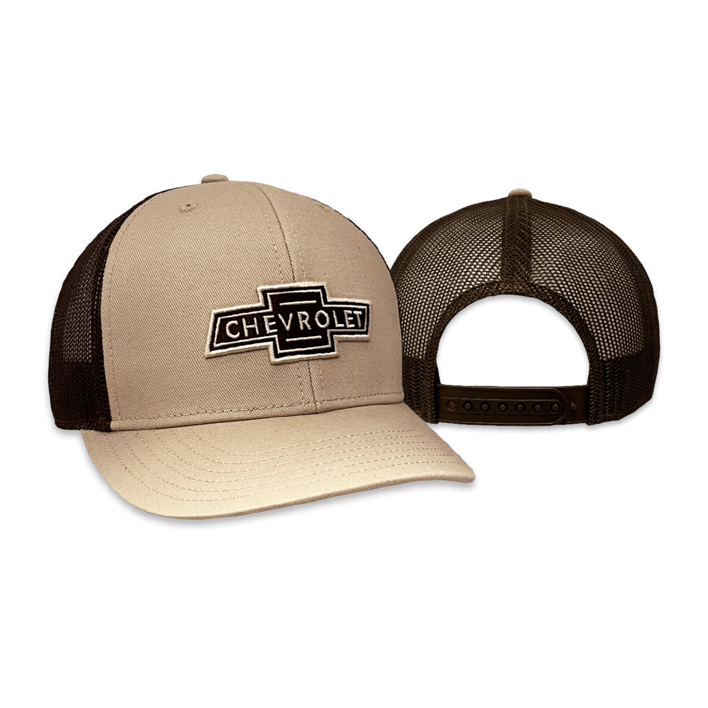 Chevrolet Heritage BT Khaki Hat w/ Coffee Mesh