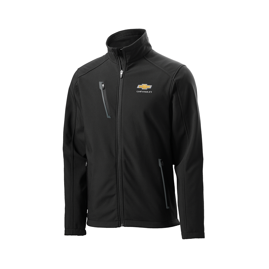 Men's Chevrolet Soft Shell Jacket with Gold Bowtie