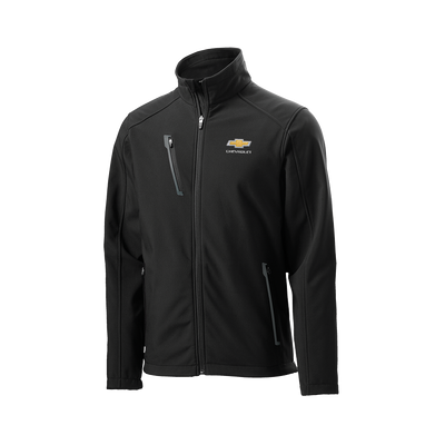 Men's Chevrolet Soft Shell Jacket with Gold Bowtie