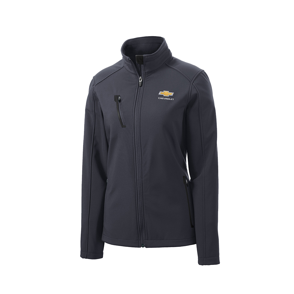 Women's Chevrolet Soft Shell Jacket with Gold Bowtie