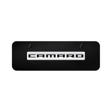 Camaro Name Mini Plate - Chrome on Black