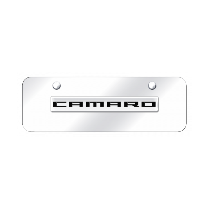 Camaro Name Mini Plate - Chrome on Mirrored