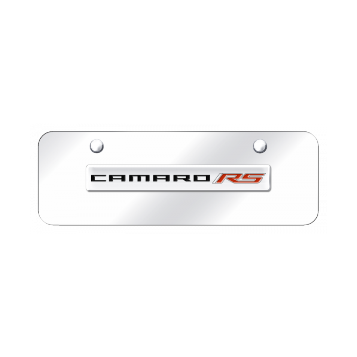 Camaro RS Name Mini Plate - Chrome on Mirrored