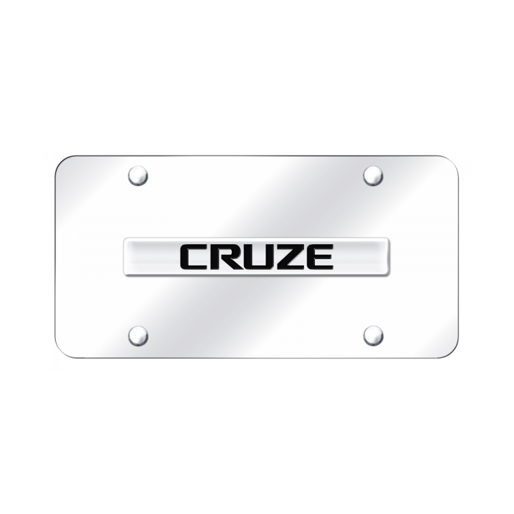 Cruze Name License Plate - Chrome on Mirrored