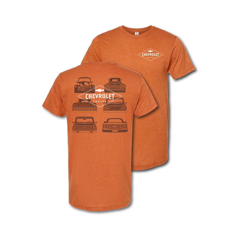 Classic Chevy Trucks Heather Rust T-Shirt