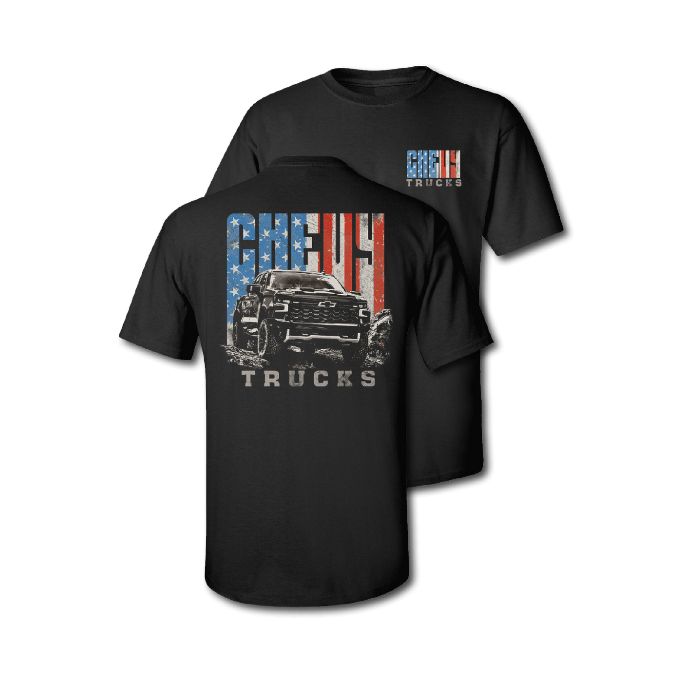 Chevy Trucks x American Flag T-Shirt
