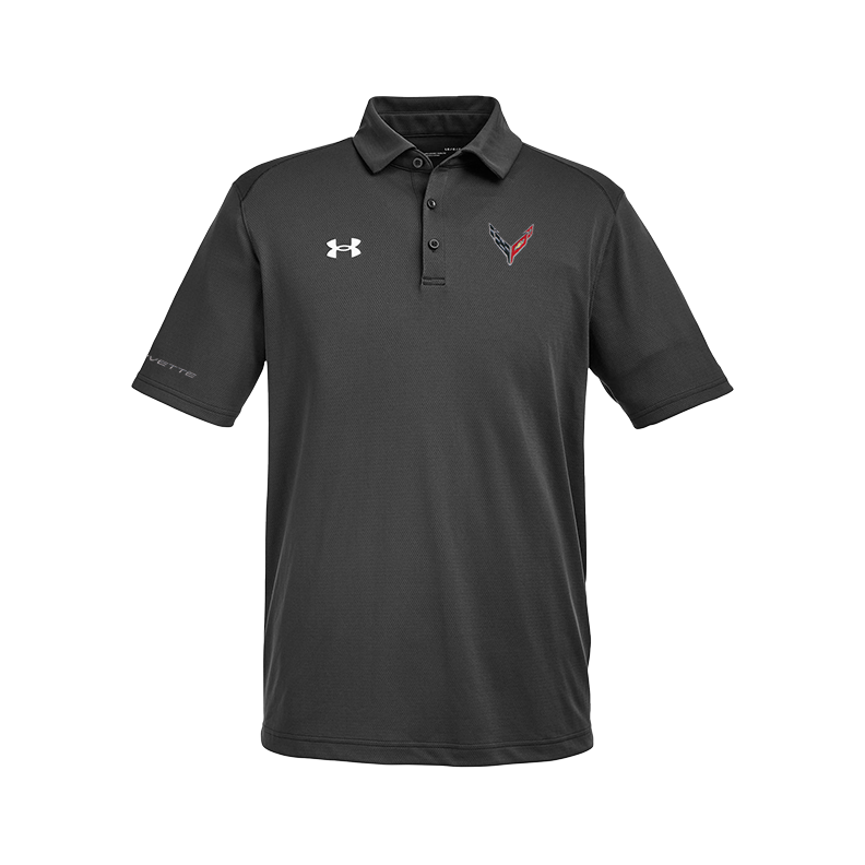 Men's Corvette Under Armour Black Tech Polo