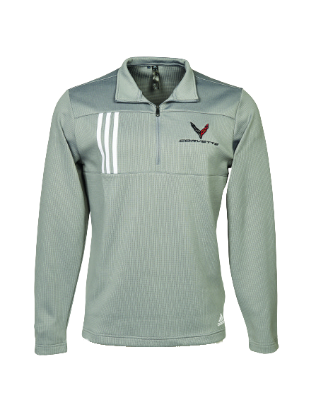 Corvette C8 Adidas 3-Stripe 1/4 Zip