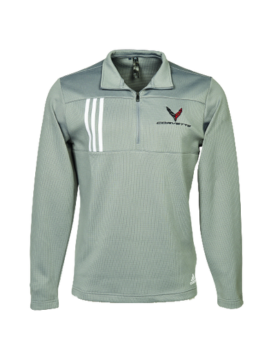 Corvette C8 Adidas 3-Stripe 1/4 Zip