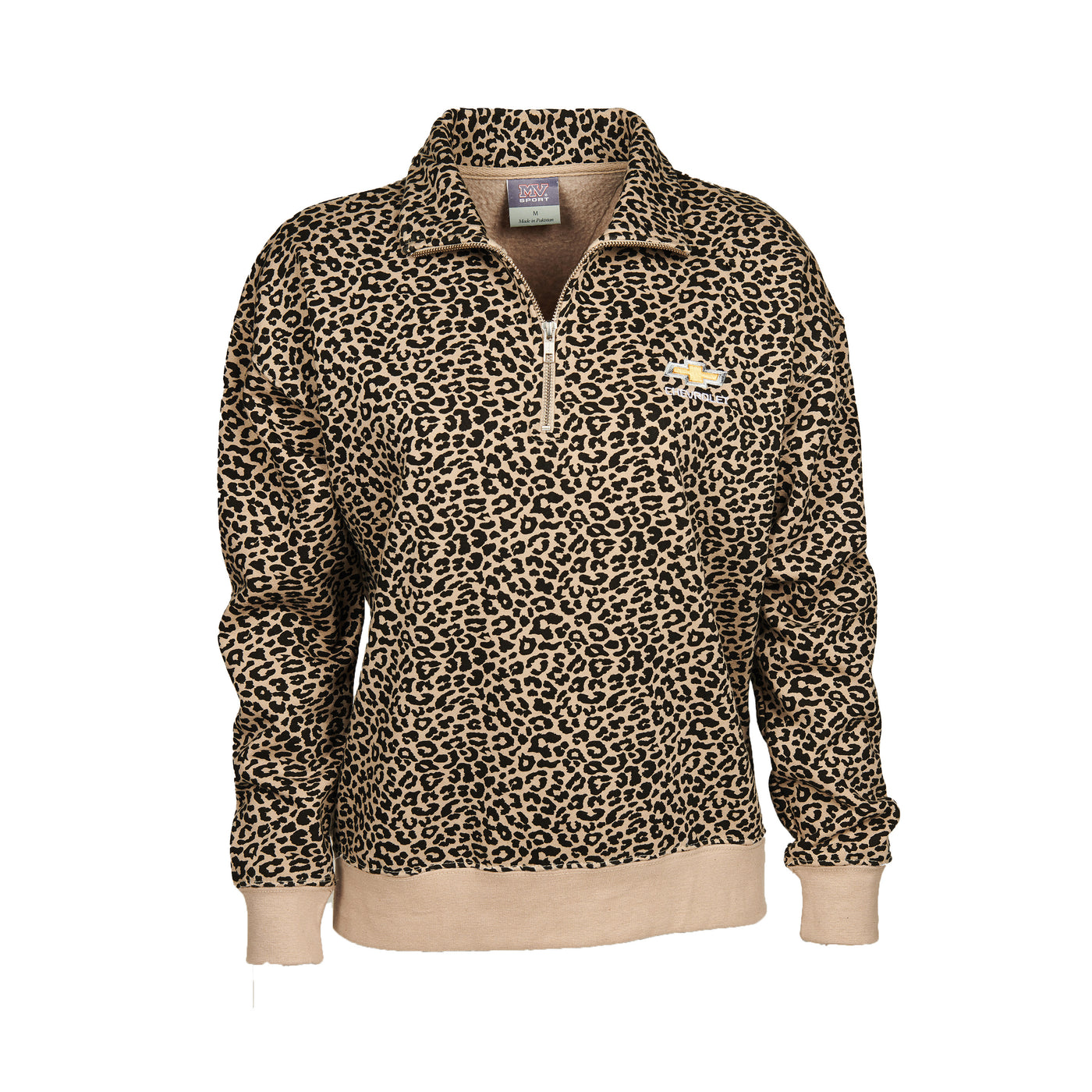 Women's Gold Bowtie Leopard Pullover