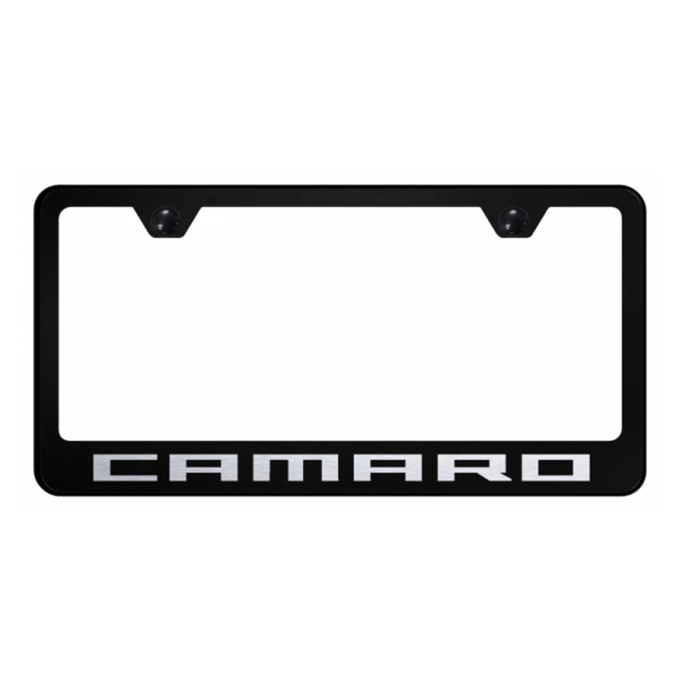 Camaro Stainless Steel Frame - Laser Etched Black