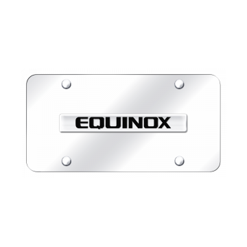 Equinox Name License Plate - Chrome on Mirrored