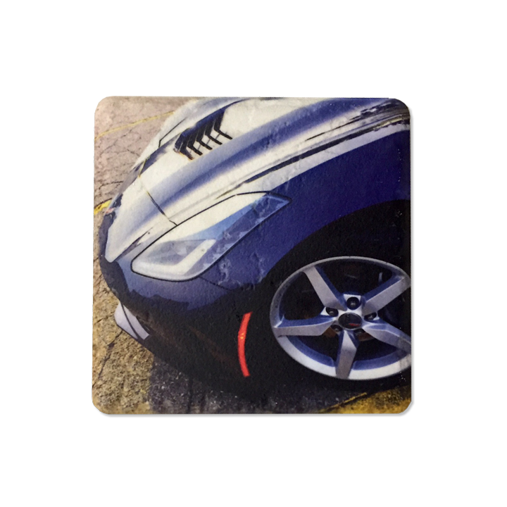 C7 Corvette Blue Picture Stone Coaster – Chevy Collection