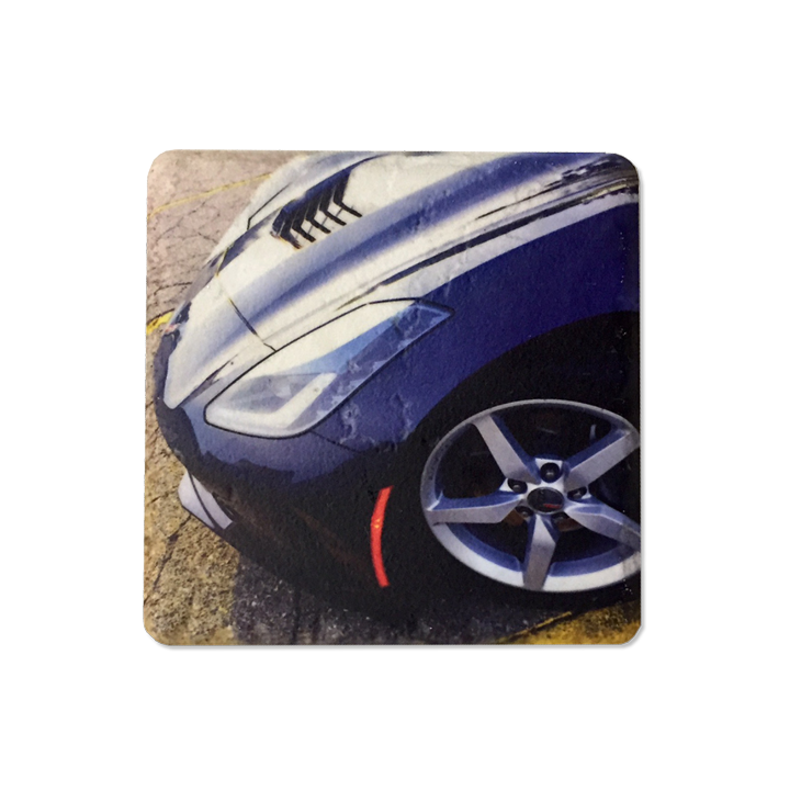C7 Corvette Blue Picture Stone Coaster