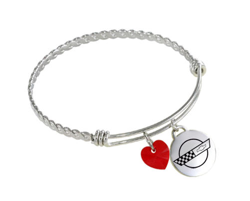 Corvette Twisted Wire Charm Bracelet