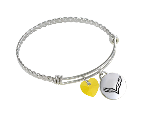 Corvette Twisted Wire Charm Bracelet