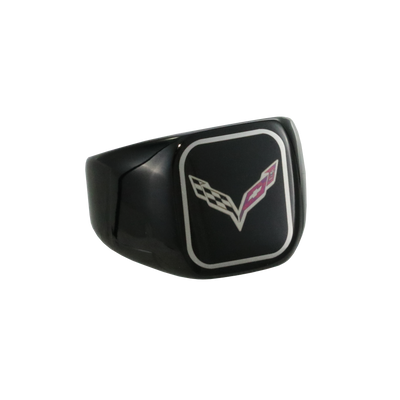 Corvette Black Signet Rings