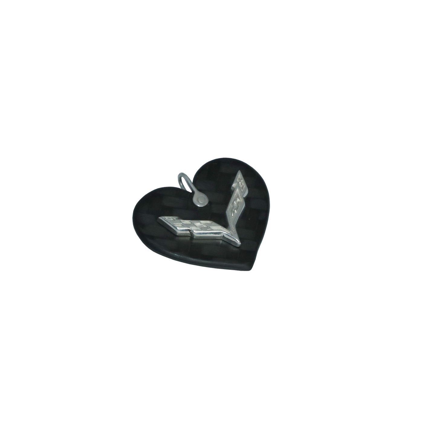 C7 Corvette Carbon Fiber Heart Pendant