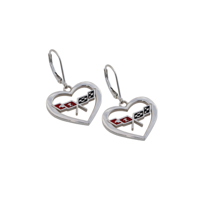 Late C3 Corvette Heart Earrings