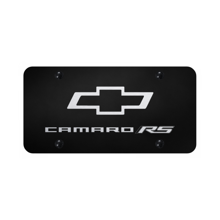 Camaro RS License Plate - Laser Etched Black