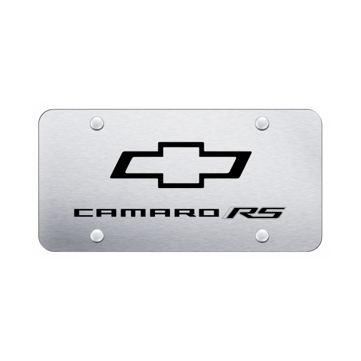 Camaro RS License Plate - Laser Etched Brushed