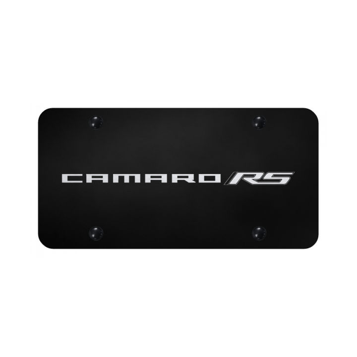 Camaro RS (Name Only) License Plate - Laser Etched Black