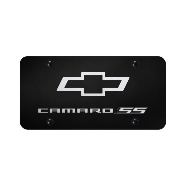 Camaro SS License Plate - Laser Etched Black