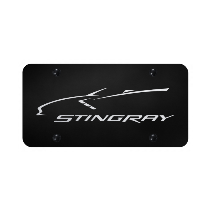 Corvette C7 Stingray Profile Plate - Laser Etched Black