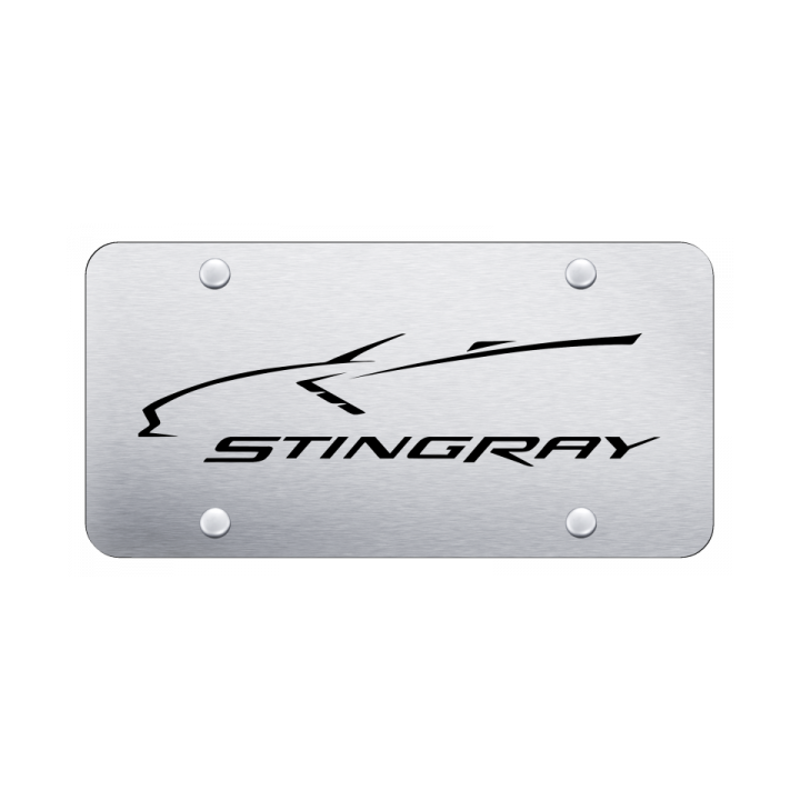 Corvette C7 Stingray Profile Plate - Laser Etched Brushed