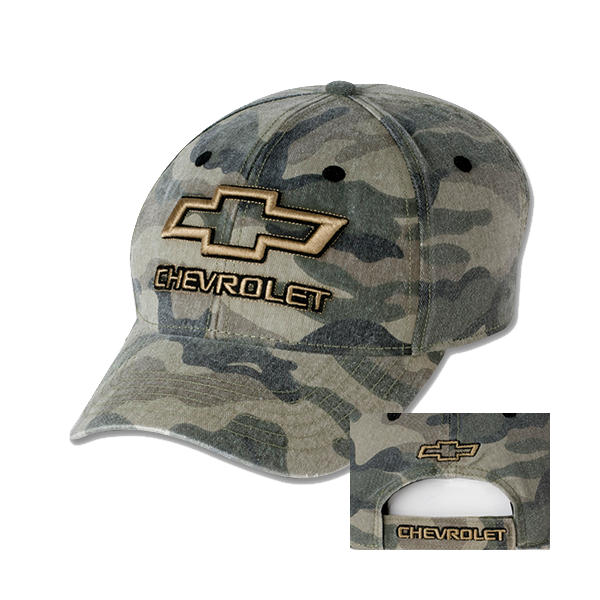 Chevrolet Bowtie Camo Washed Hat