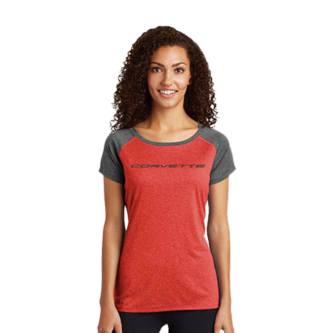 Corvette C8 Stingray Ladies Contrast Sleeve Tee