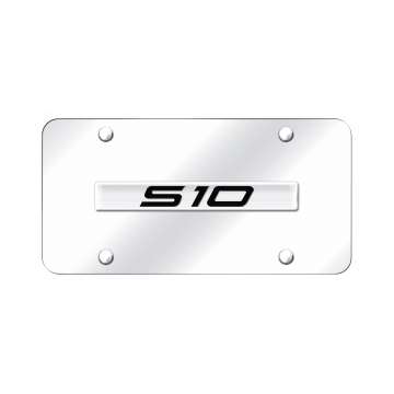 S-10 Name License Plate - Chrome on Mirrored