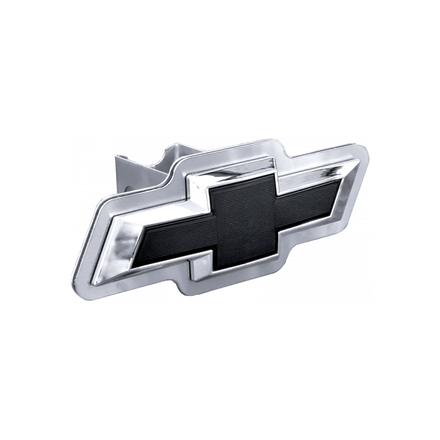 Chevrolet Black OEM Class III Hitch Plug – Chrome on Brushed
