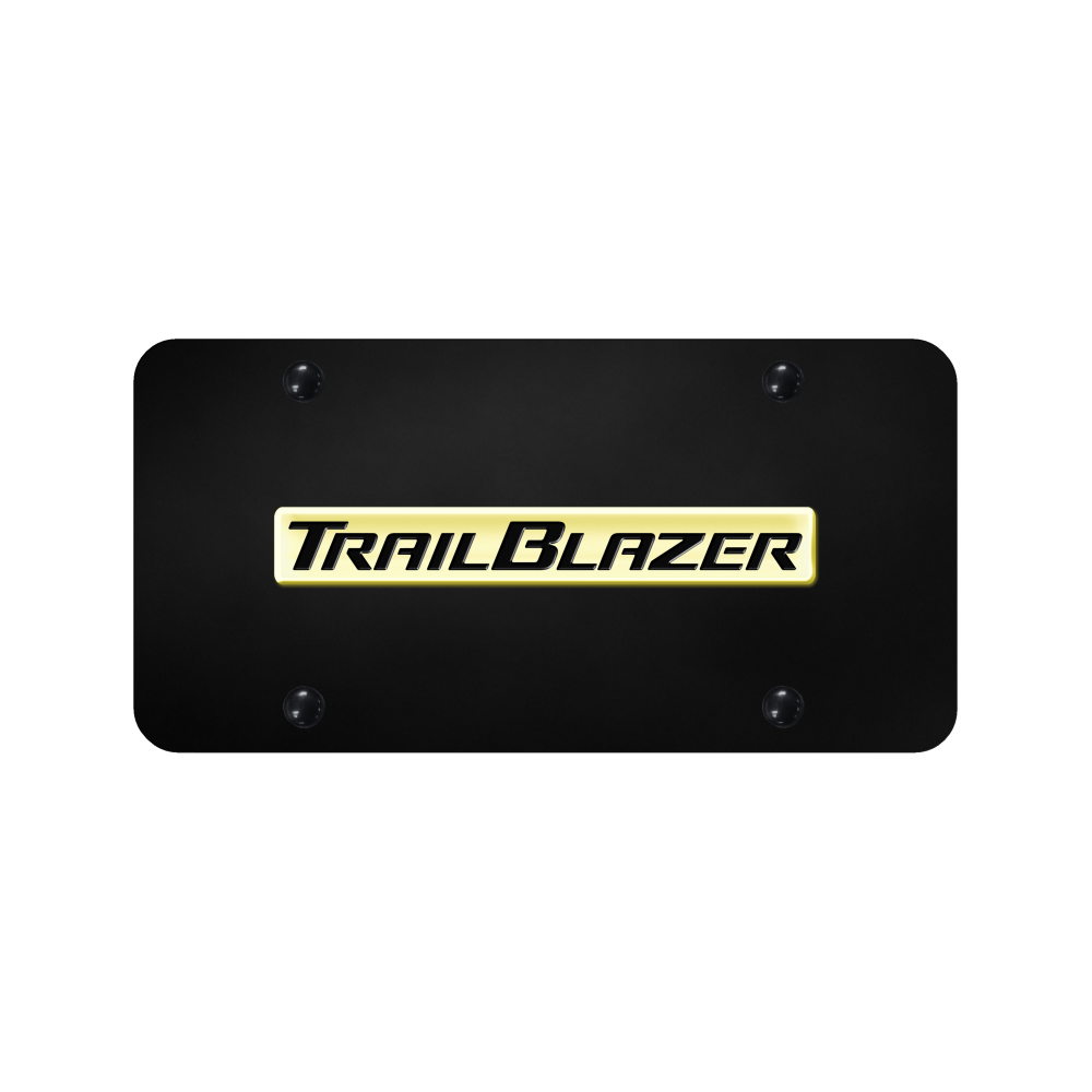 Trailblazer Name License Plate - Gold on Black
