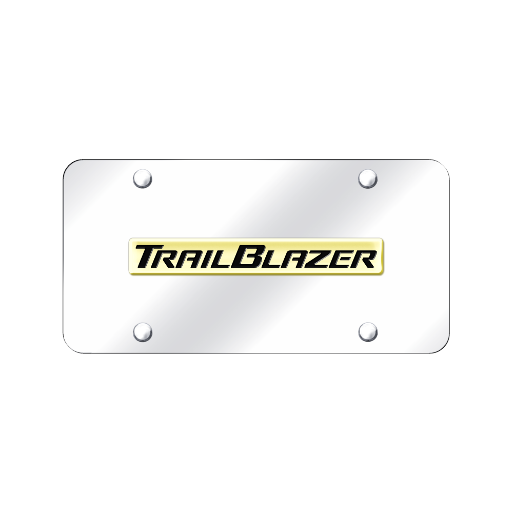 Trailblazer Name License Plate - Gold on Mirrored