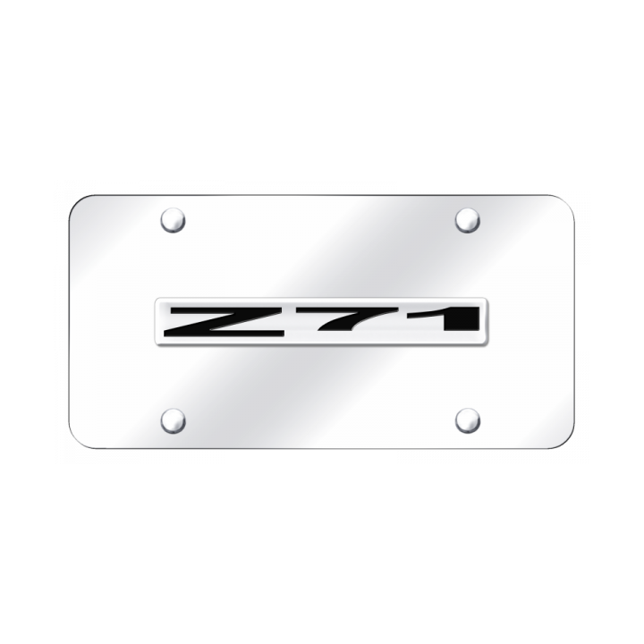 Z71 Name License Plate - Chrome on Mirrored